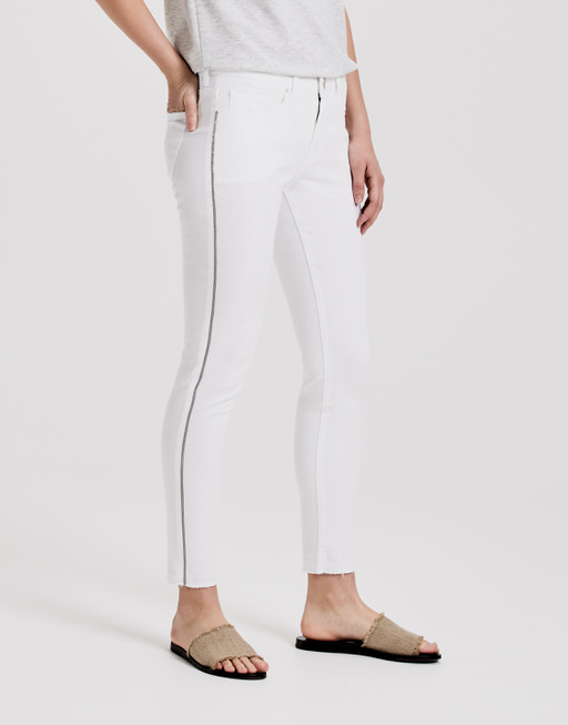 Jeans Elma 7/8 glitter white by OPUS | shop your favourites online