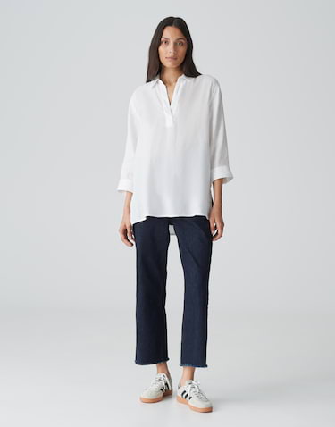 Leinenbluse Fengani weiß online bestellen | OPUS Online Shop