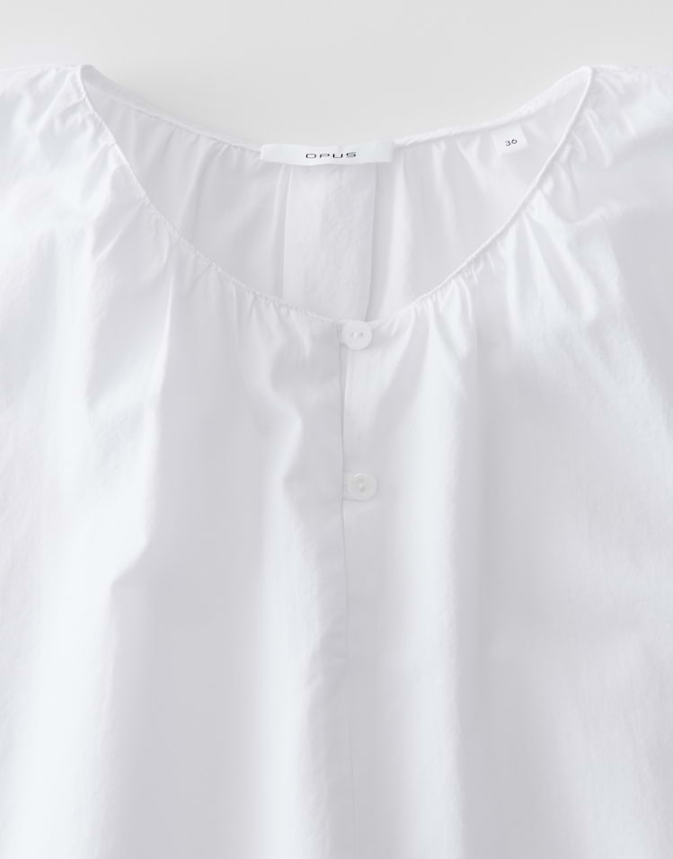 Blouse Courte Manches Blanches COMMA - Taille 38, Neuve Avec Code ZC316