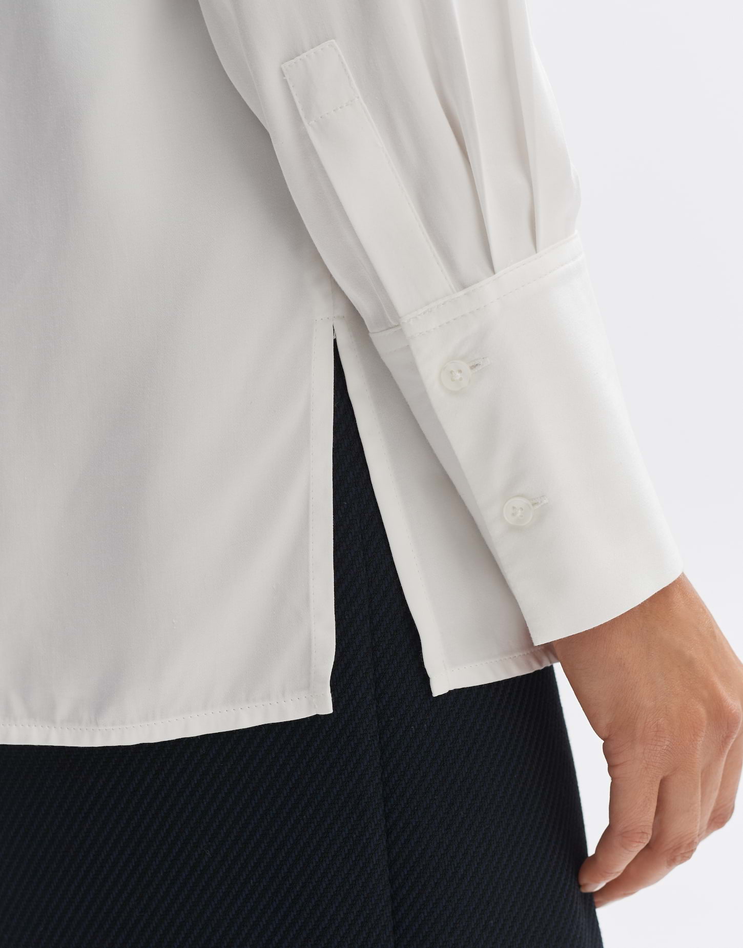 OPUS Damen Langarmbluse Mit Filigraner Cut-Out-Stickerei – Leichte Baumwoll-Popeline, Femininer Schnitt