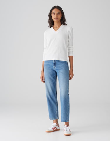 OPUS Daily I Shirt met lange mouwen voor, wit (white 010), 42