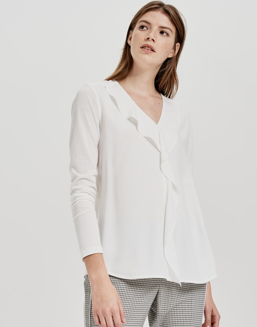 ruched blouse Finalo white by OPUS | shop your favourites online