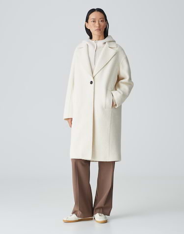 Oversized coat Hannie white by OPUS shop your favourites online