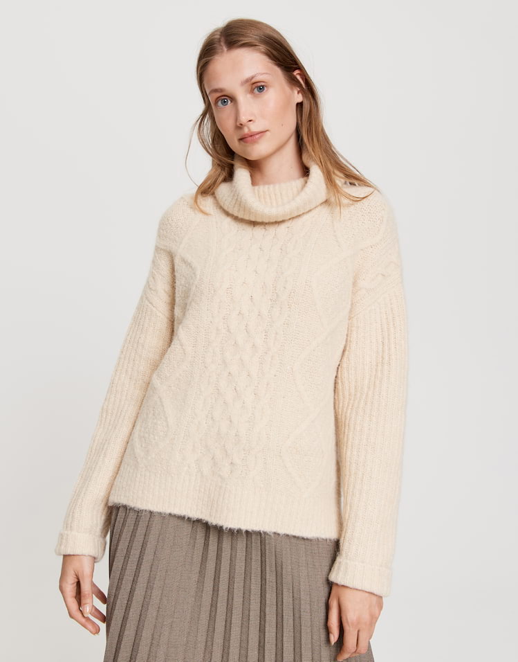 Rollkragenpullover Pero weiß online bestellen | OPUS Online Shop