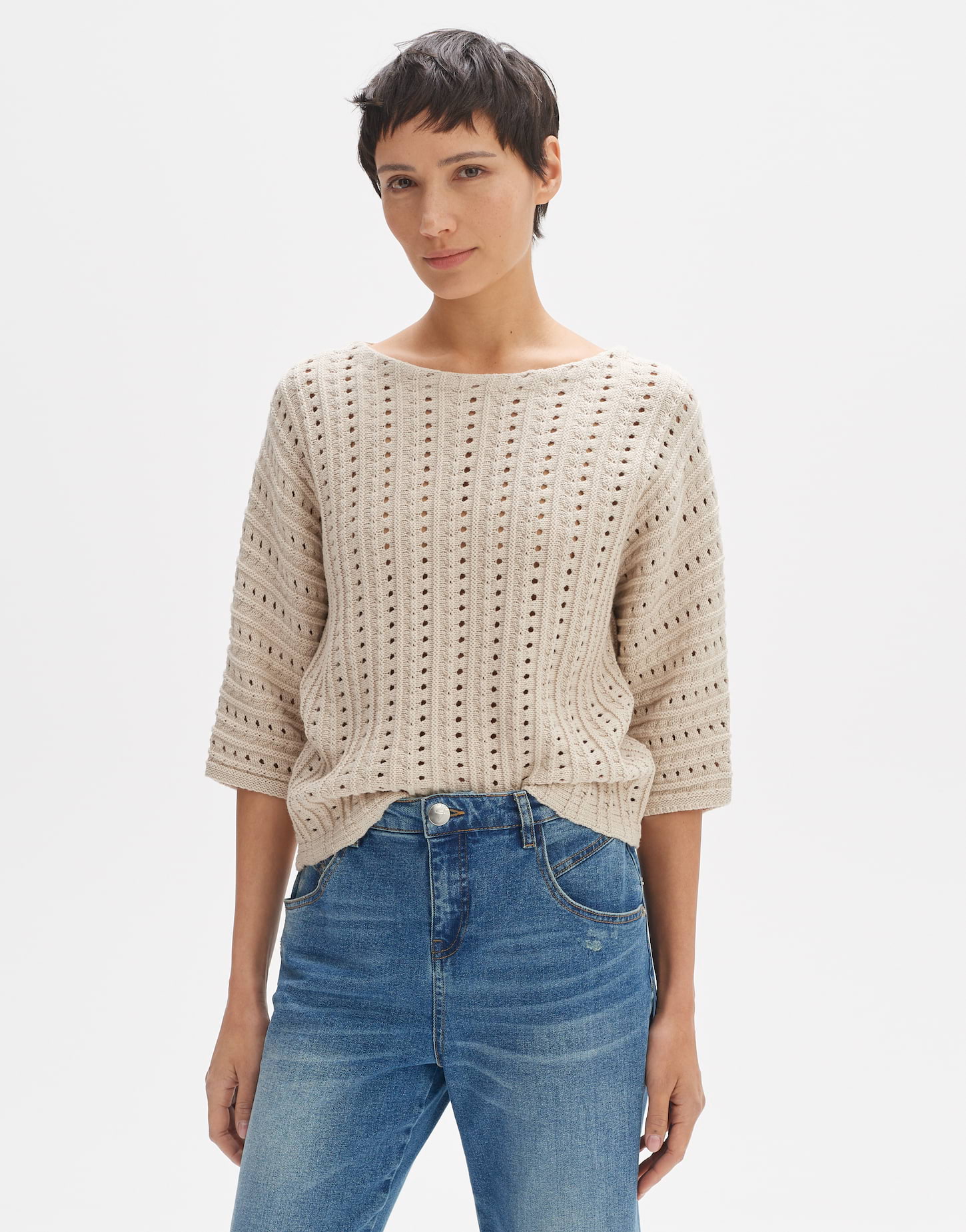 OPUS Damen Pullover Aus BCI Cotton - Regular Fit Strickpullover | Nachhaltig & Zeitlos