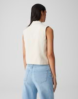 OPUS Gilet met linnen, model 'Wino' in offwhite online kopen | P&C