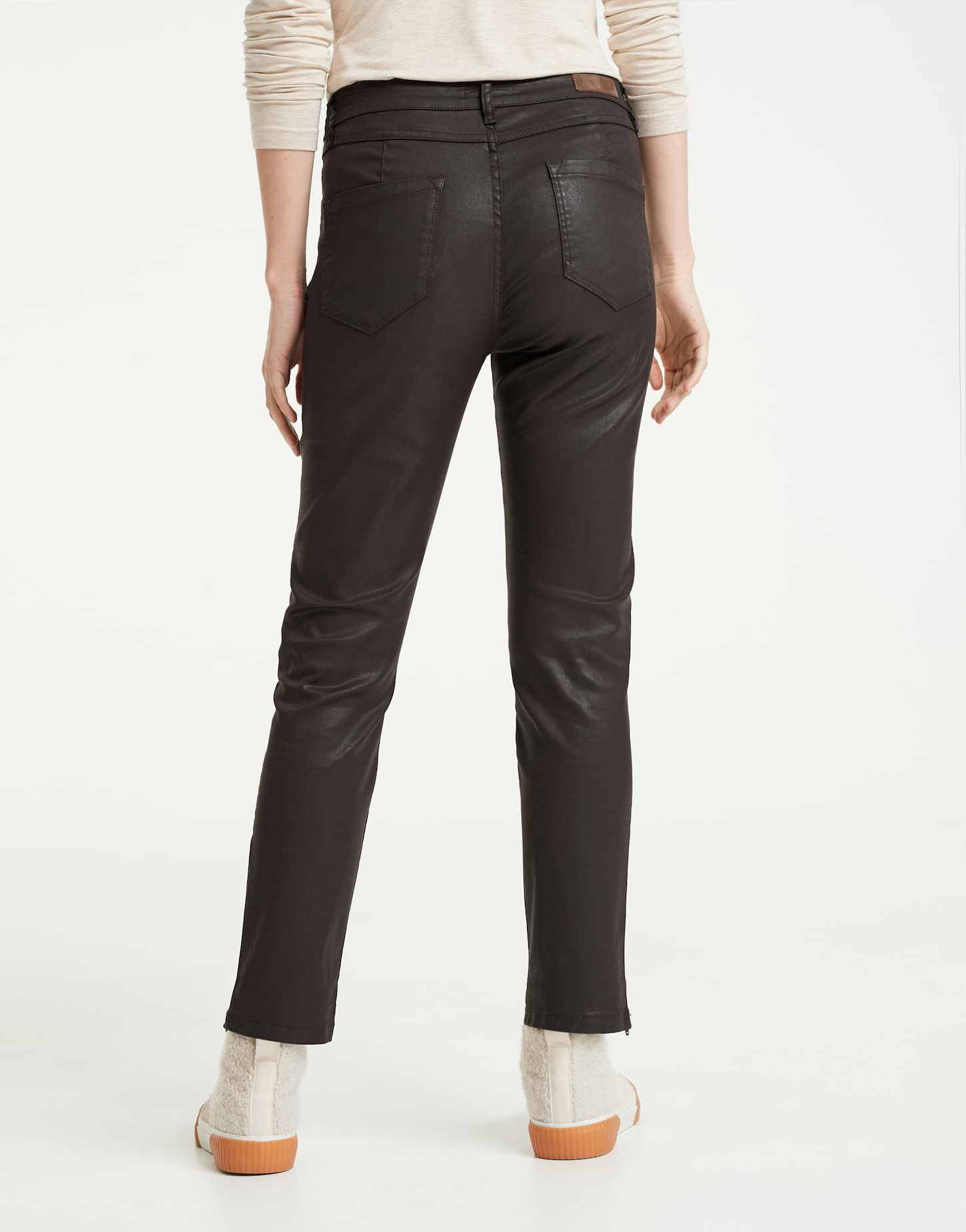CoatedJeans Emily zip braun online bestellen OPUS Online Shop