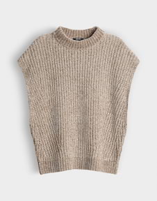 OPUS Damen Pullunder Lang Aus Woll-Mix – Lässiger Strick-Pulli Für Übergangszeit