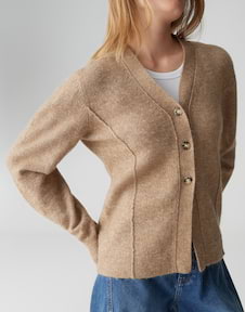 OPUS Strickjacke DORIANA Hellblau