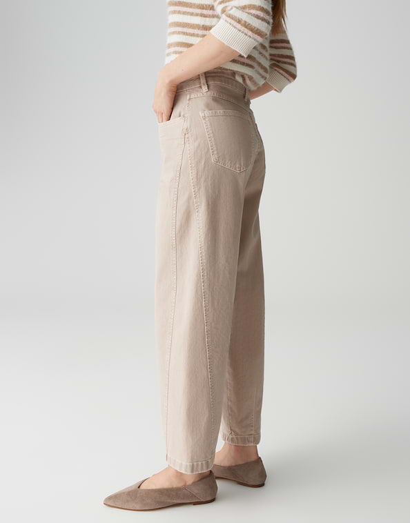 LOLAH MODERN Barrel Jeans in Rinse Wash Mid Rise - OPUS