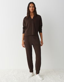Cordhose Damen Weites Bein High Waist Chino Hosen Produktbild-Vorschau 5