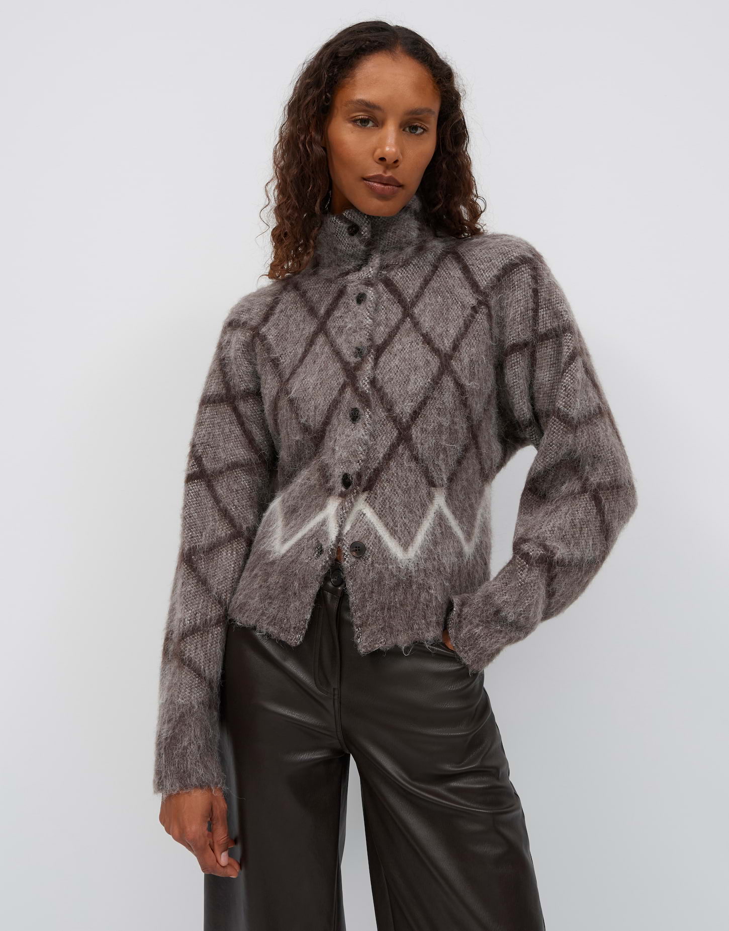cardigan Dargyle brown by OPUS | shop your favourites online