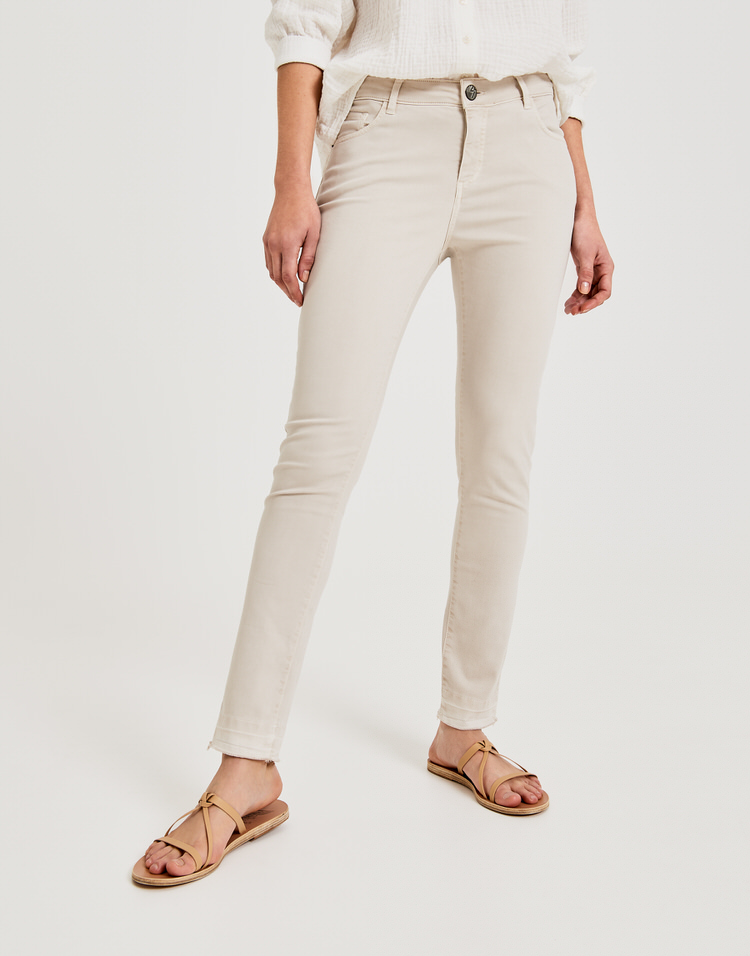 Skinny Jeans Evita satin beige online bestellen OPUS Online Shop