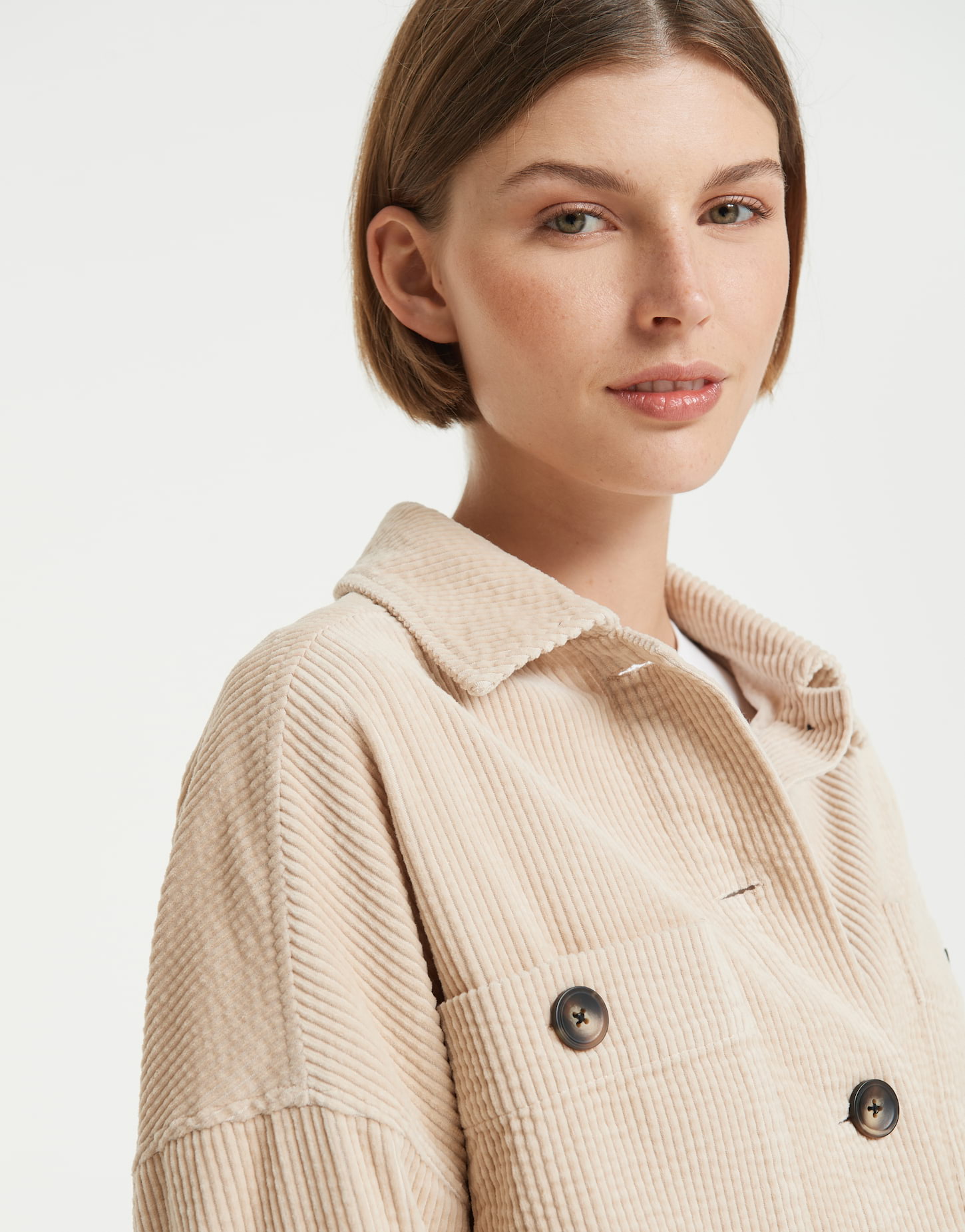 Cord jacket Haike beige by OPUS | shop your favourites online