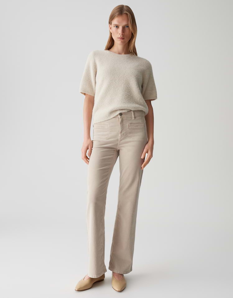 LUNA CREAM FLARED JEANS