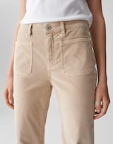 OPUS Damen Cordhose Flared Leg - Feincord Hose Mit Ausgestelltem Bein