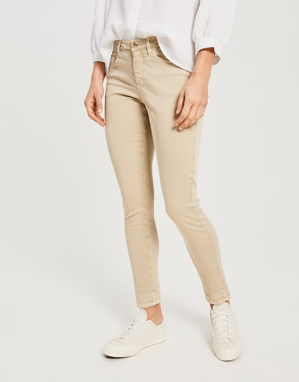 Skinny jeans Elma colored beige by OPUS shop your favourites online