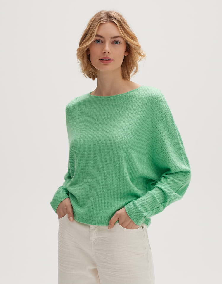 Long sleeve shirt Sueli green by OPUS | shop your favourites online