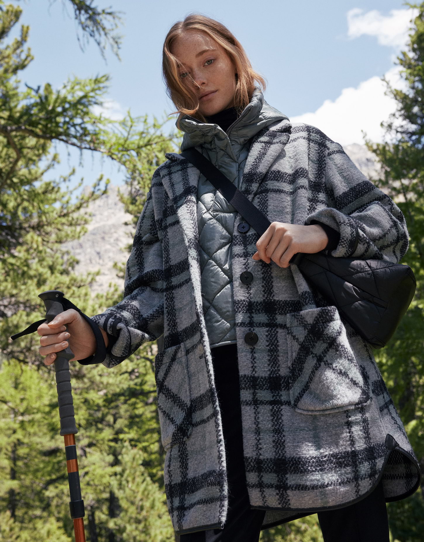 Jacke Opus Mantel Kariert OPUS JELMA Leichte Jacke Mellow Rose