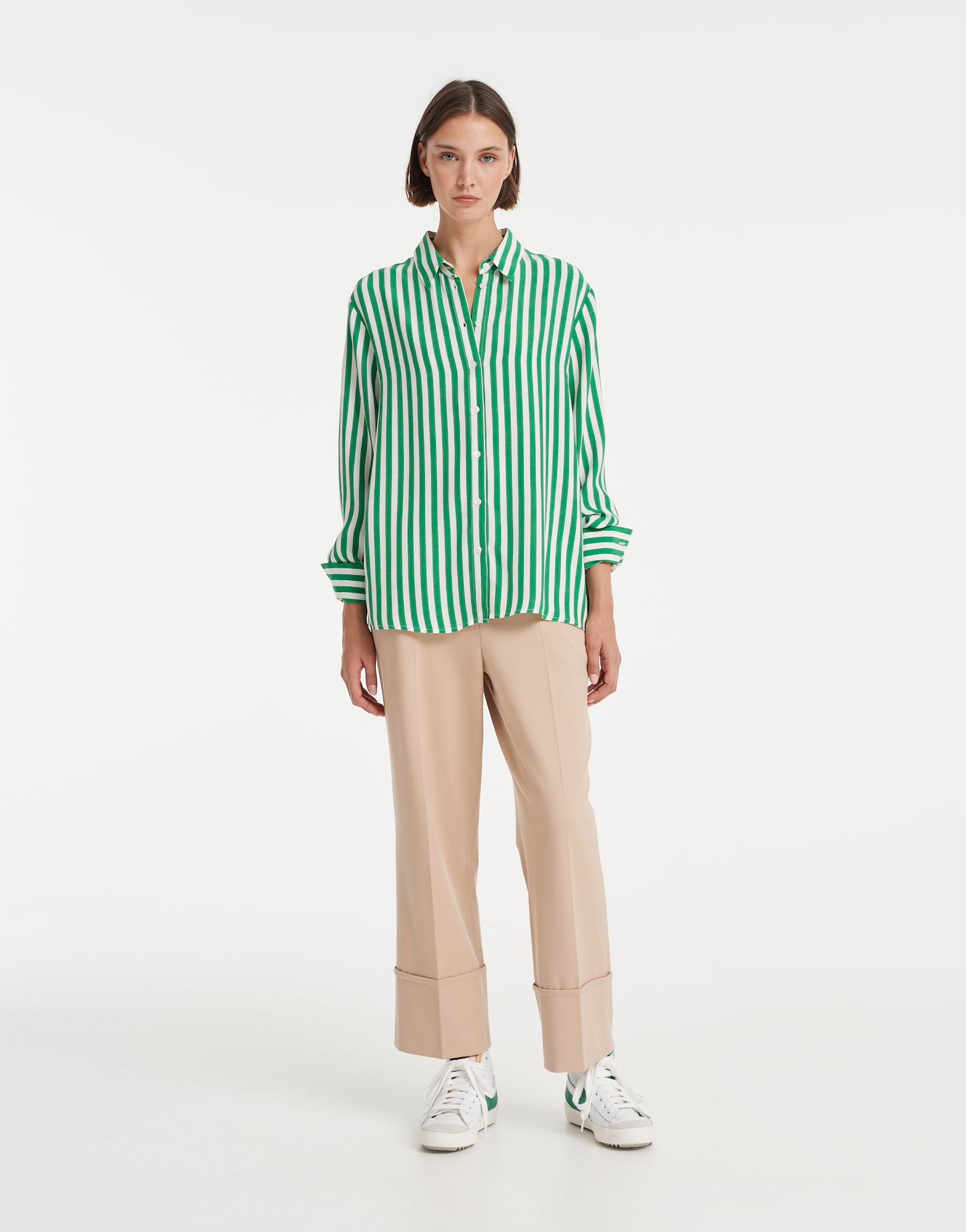 Stripe blouse Famila green by OPUS shop your favourites online