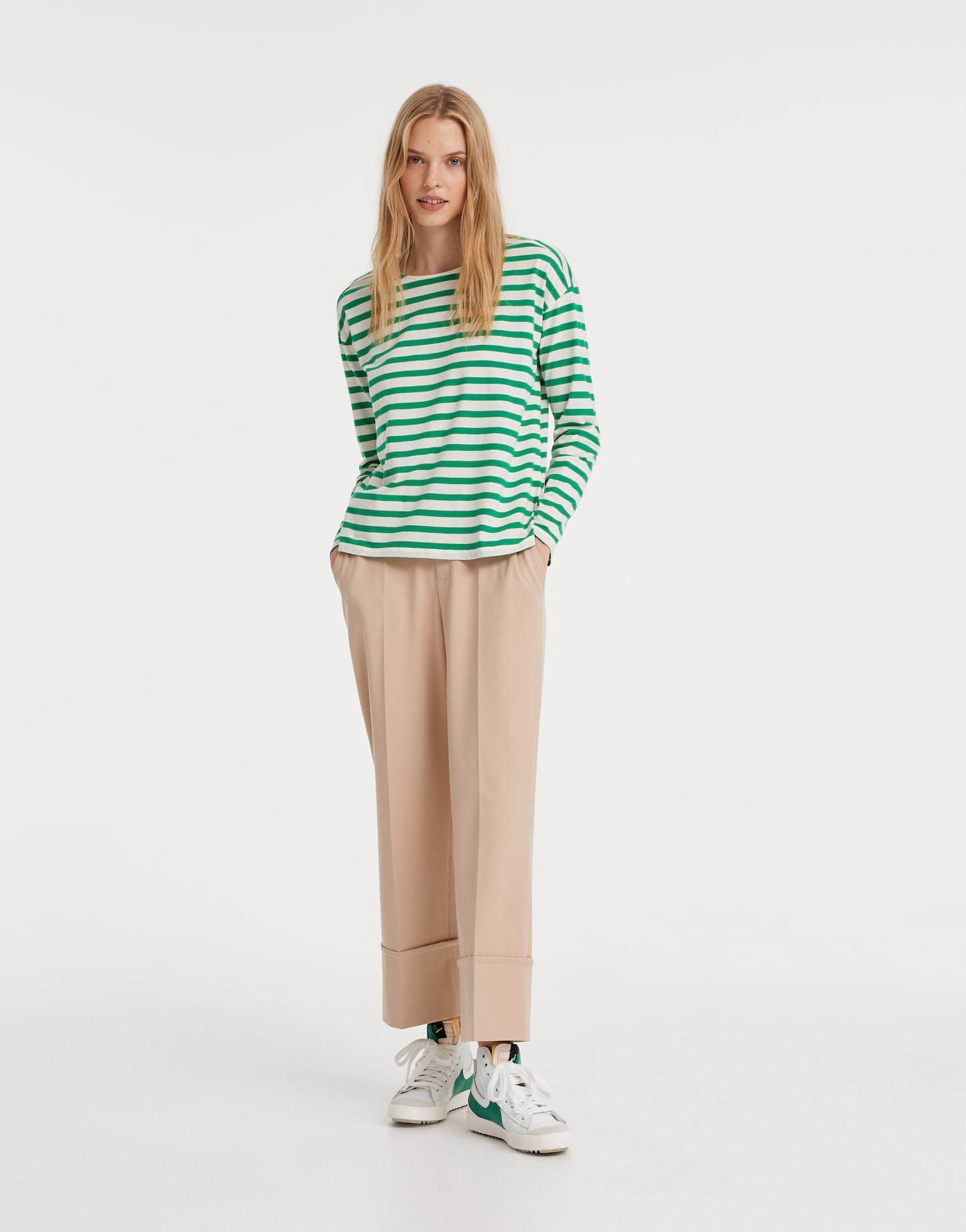 Streifenshirt Santio grün online bestellen | OPUS Online Shop