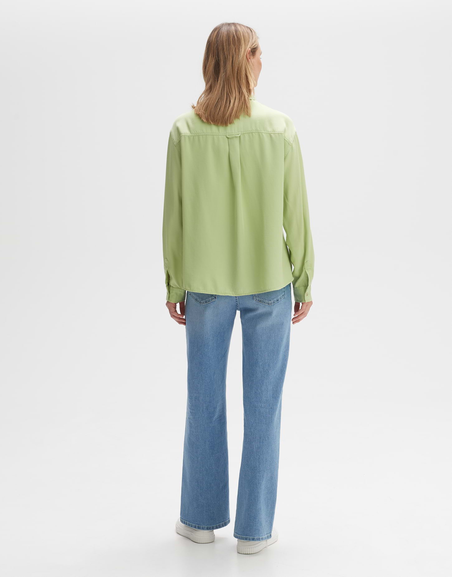 long sleeve blouse Fappel green by OPUS | shop your favourites online