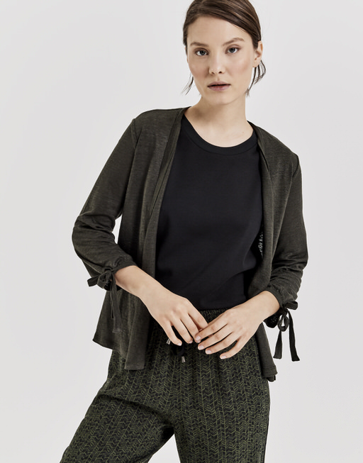 shirt with cardigan