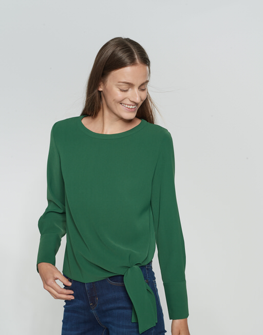 green shirt blouse