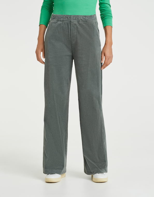 Cordhose Damen High Waist Mom - Gefütterte Thermohose Für Winter