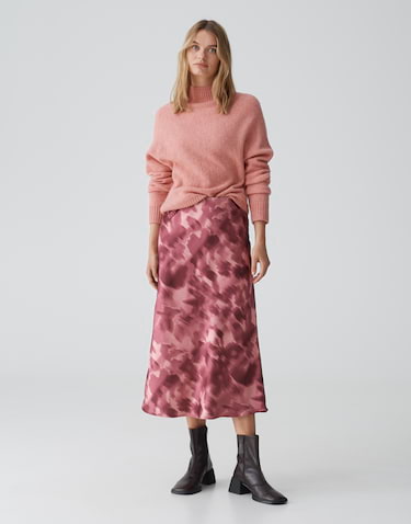 OPUS Damen Wickelrock Midirock - Robali Lane Mit Knotendetail In Satin