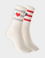Socke Yennis Heart Weiß Online Bestellen | OPUS Online Shop
