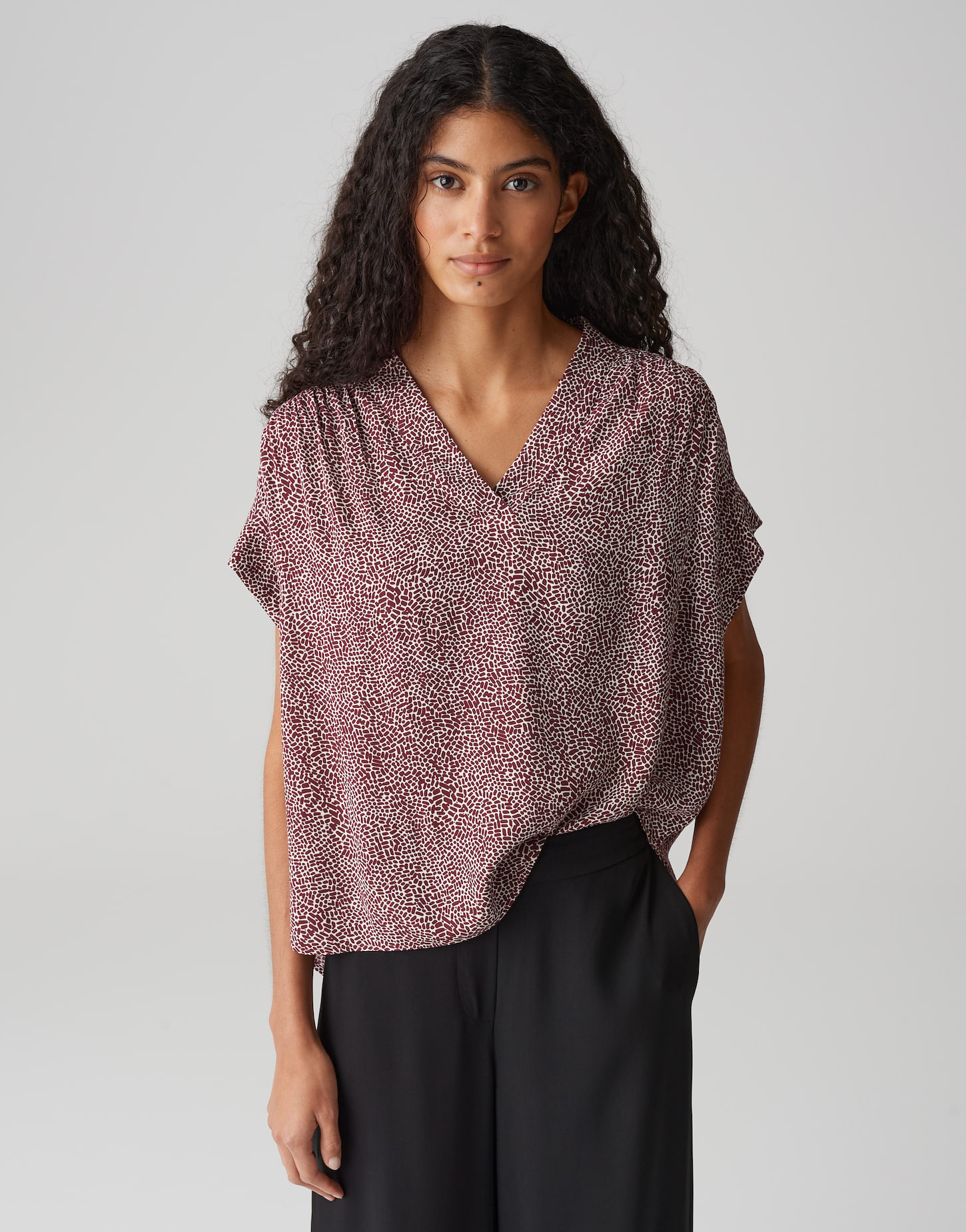 OPUS Shirt met 3/4-mouwen, model 'Sergina' in lila online kopen | P&C
