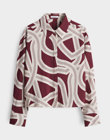 Chemisier Manches Longues Commanr Blouse à Manches Longues Fumine Tropical Marron En Ligne Chemisier Femme
