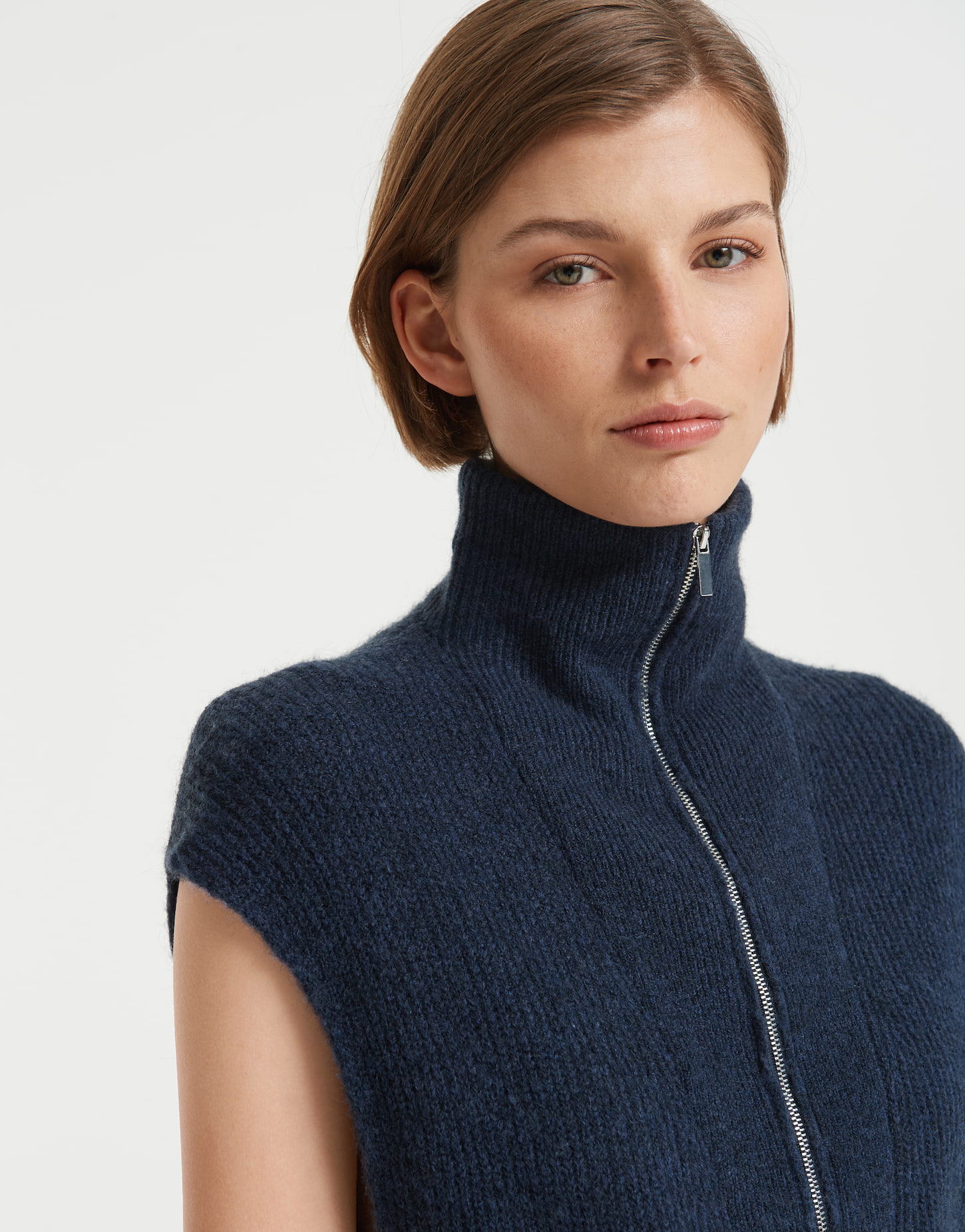 Strickjacke Damen Lang Cardigan - Grobstrick Offene Front Mit Taschen