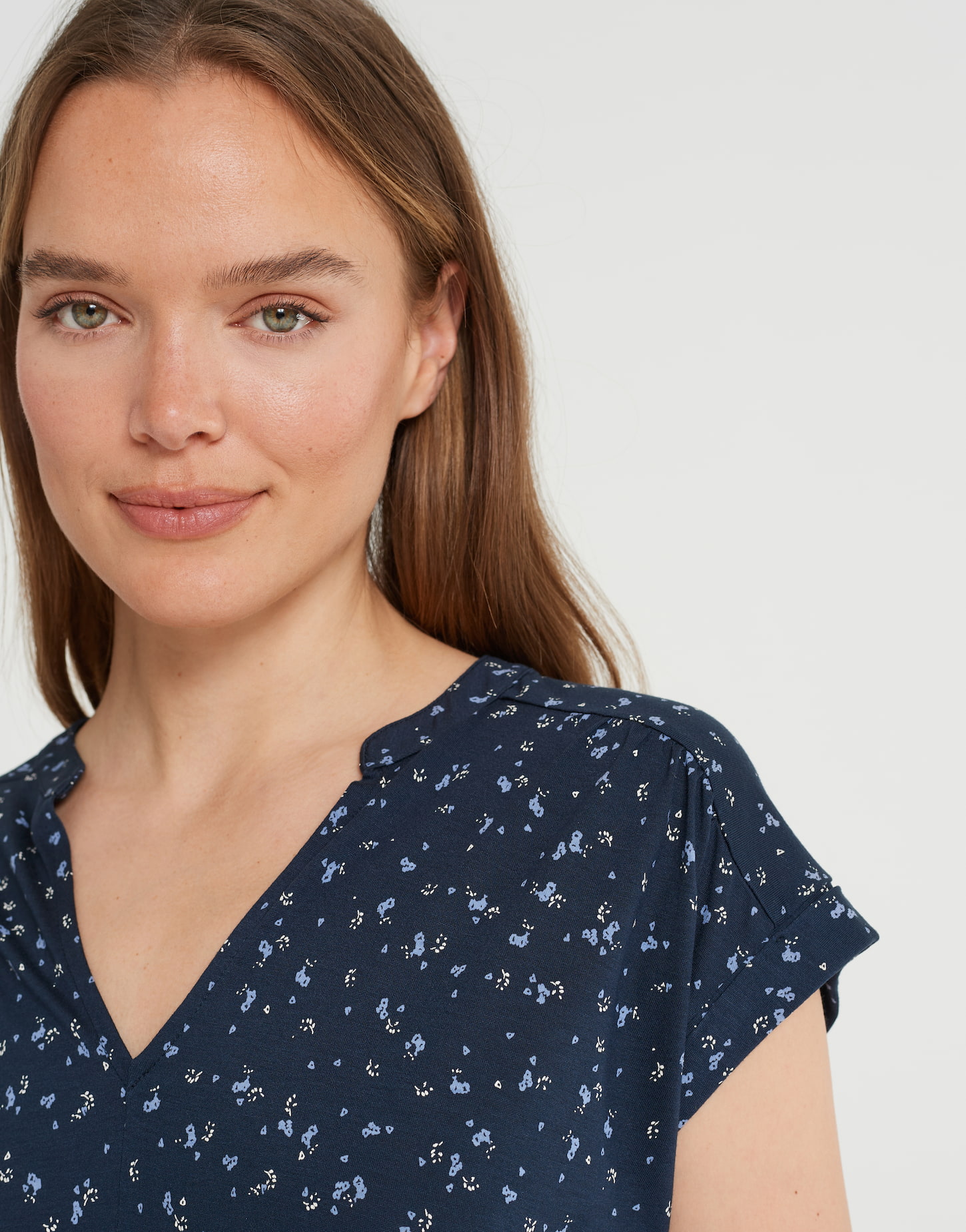 Shirt Sandi vintage flower blau online bestellen | OPUS Online Shop
