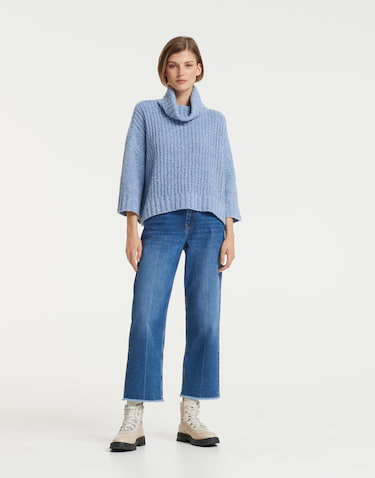 Knitted jumper Purmino blue by OPUS | shop your favourites online