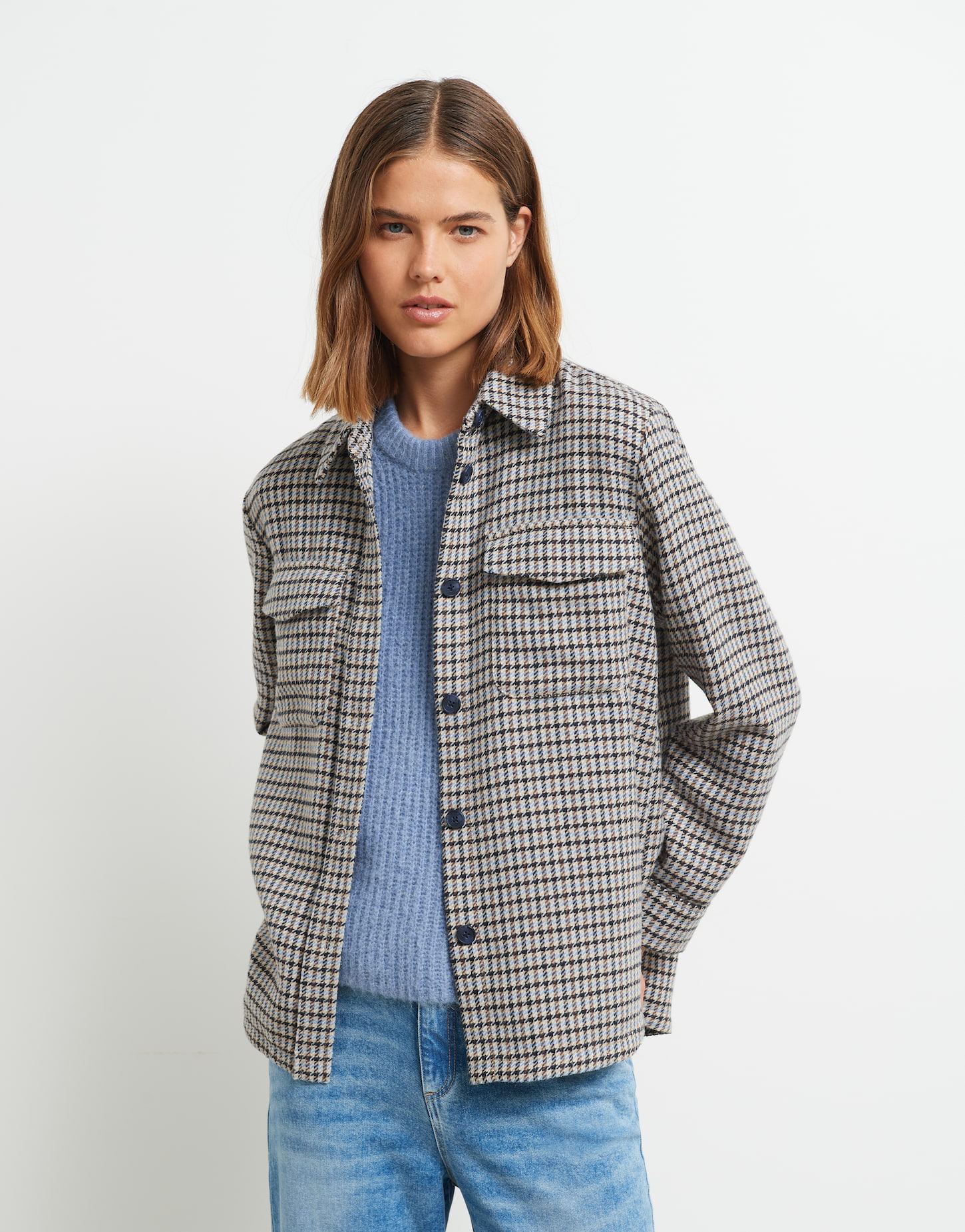 Overshirt Jusina blau online bestellen | OPUS Online Shop