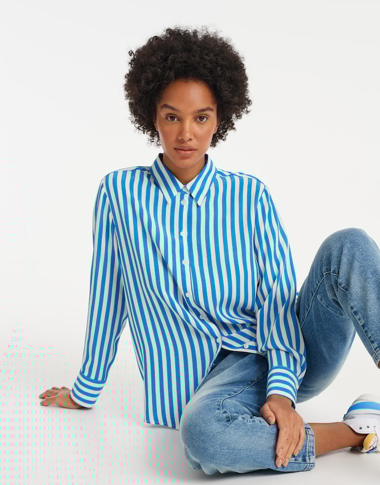 Streifenbluse Famila blau online bestellen OPUS Online Shop