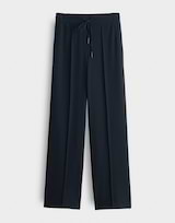 OPUS Damen Jogpants Wide Leg - Denim-Look Aus BCI Cotton, Mit Kordelzug