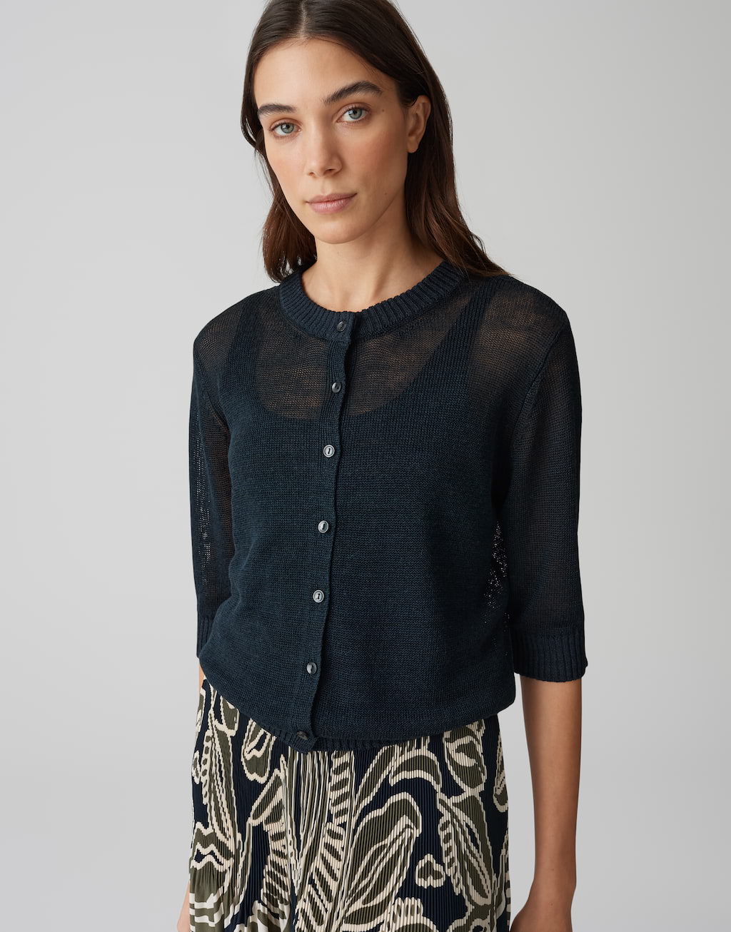 Strickjacke Datina blau online bestellen OPUS Online Shop