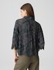 Three quarter sleeve blouse Fiana palm leaves