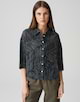 Three quarter sleeve blouse Fiana palm leaves