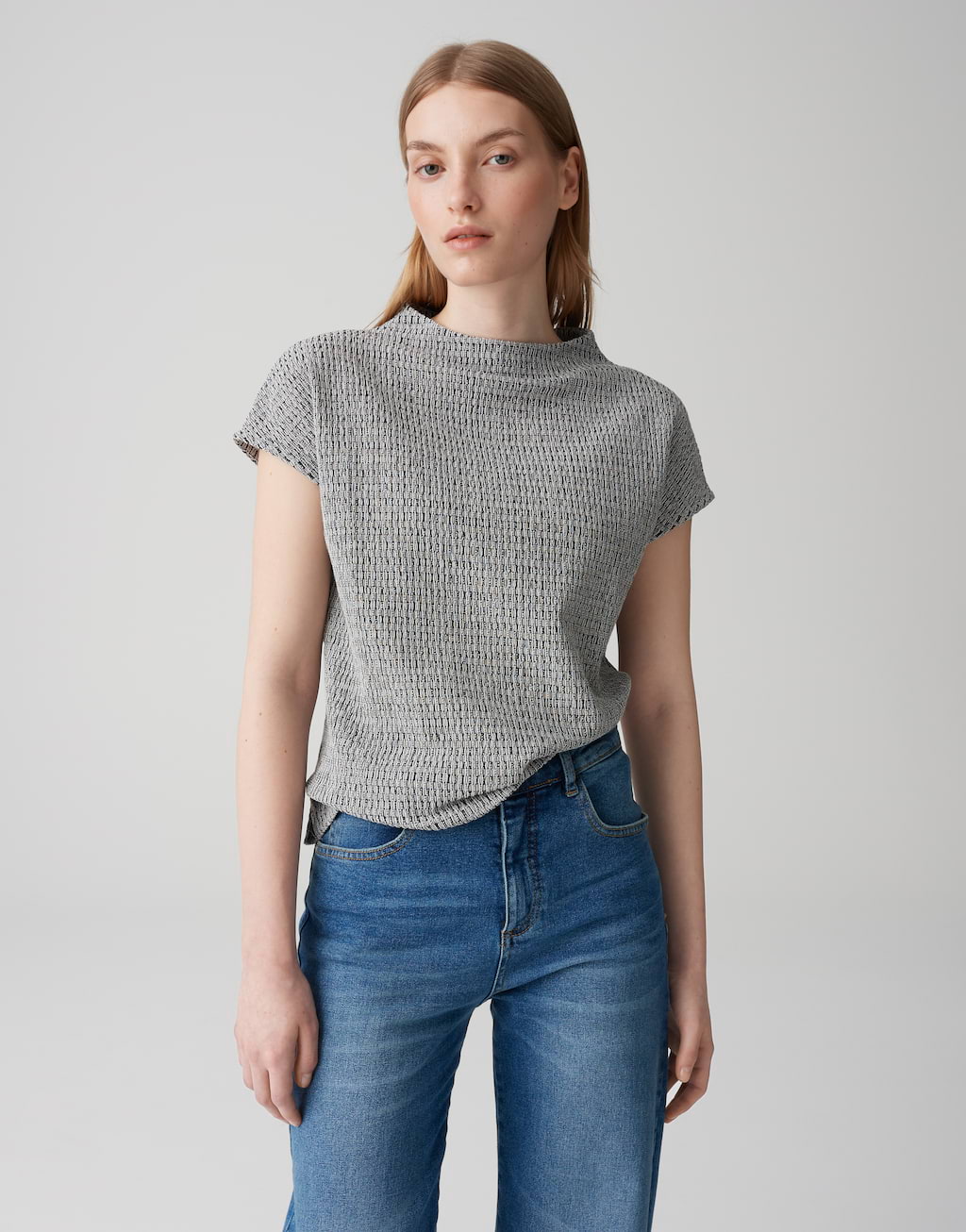 T-shirt a maniche corte in puro cotone beige regular fit B.ANGEL da Donna
