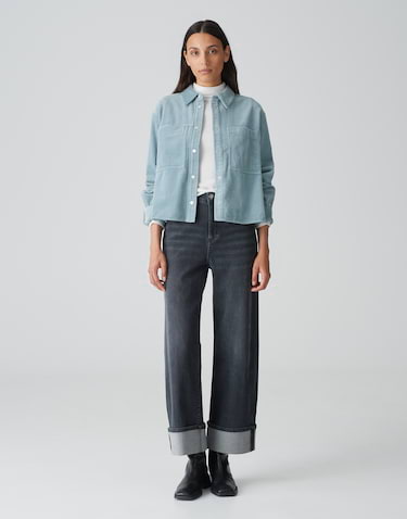 Corduroy Blouse Falba blue by OPUS shop your favourites online