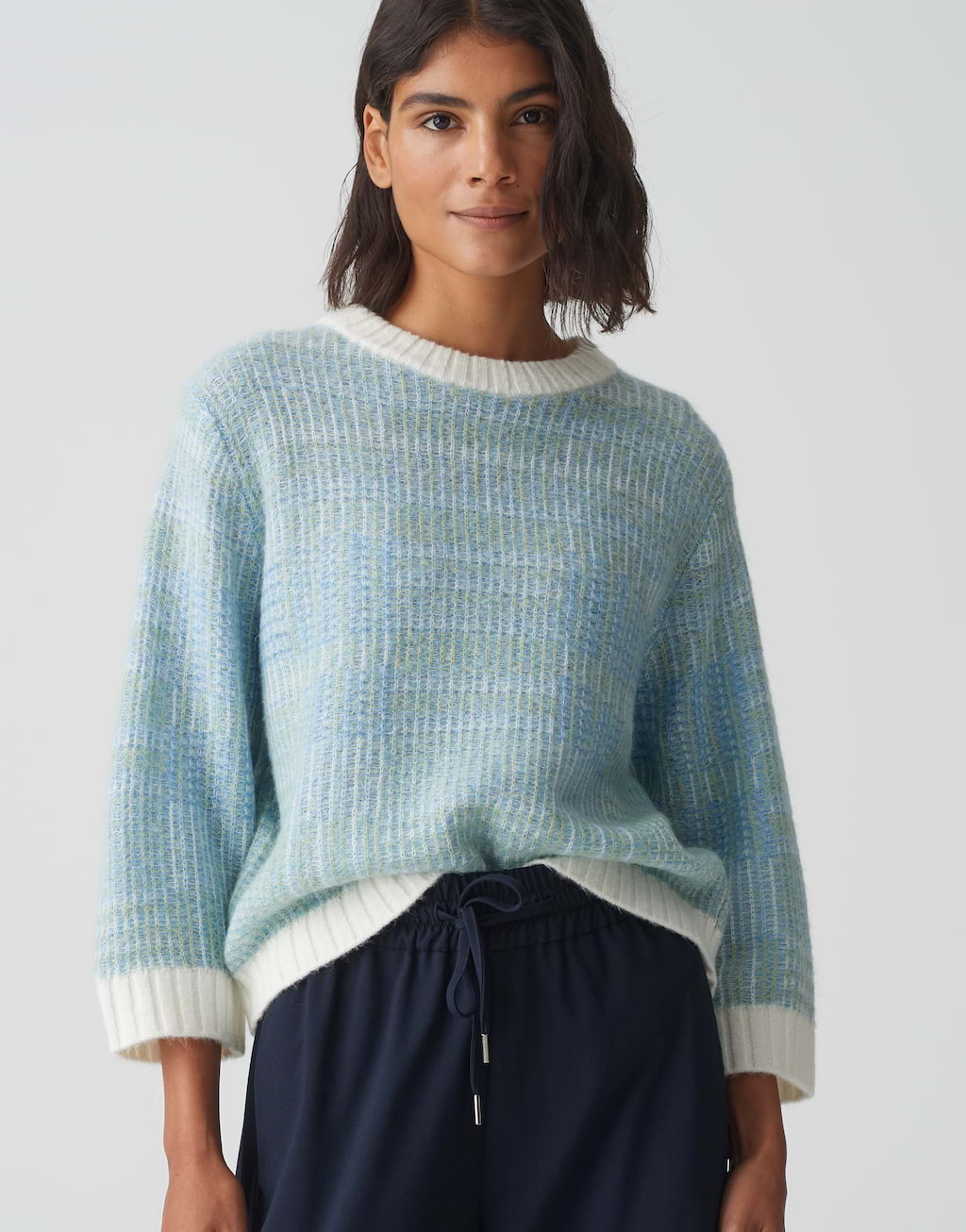 jumper Putzi structure blue by OPUS | shop your favourites online