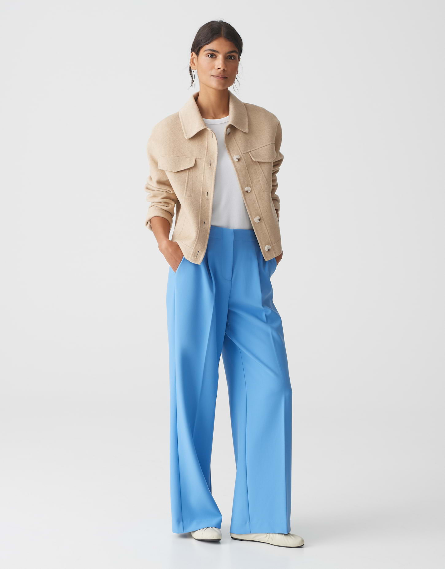 OPUS Palazzo Jeans Damen - Bequeme Weitbeinjeans Mit Stretch