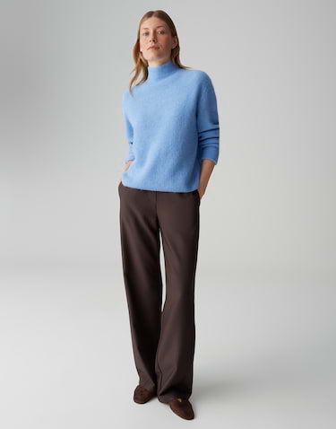 Produktbild von OPUS Kapuzenpullover Strick Hoodie POODY Loose Mit Alpaka, Pulli Mit 3/4 Arm