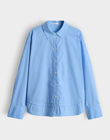 Someday Camicetta Overshirt In Denim, Maniche Lunghe, Vestibilità Regular, Collezione Calm Confidence