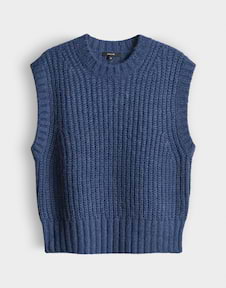 OPUS Damen Pullunder Lang Aus Woll-Mix – Lässiger Strick-Pulli Für Übergangszeit