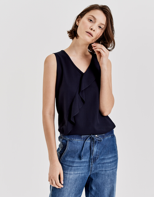 ruched blouse Ferla blue by OPUS | shop your favourites online